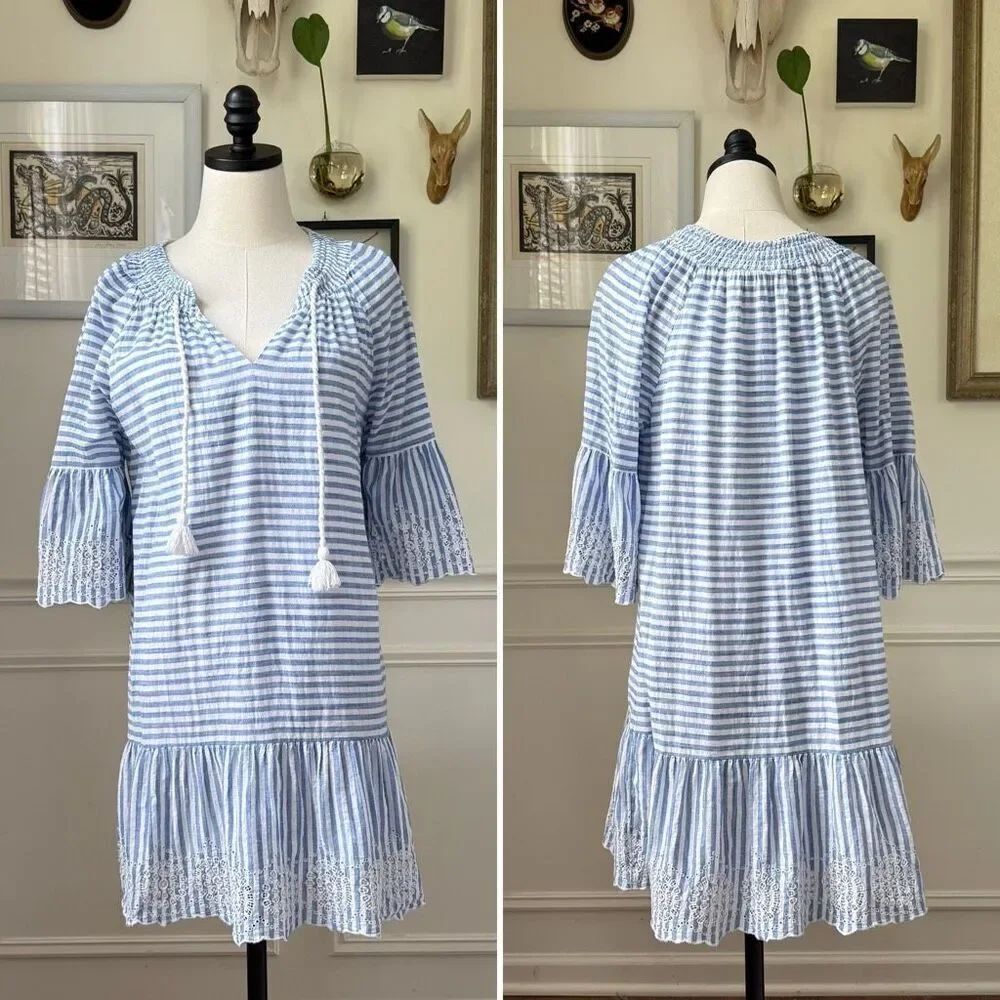 Vineyard Vines Tiamo Stripe Eyelet Dress $148 10